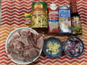 Creamy Pork and Mushroom Recipe - Ingredients